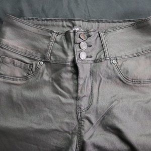 Blue Savvy Black Pleather Pants Size 11/30